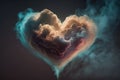 smoke forming a heart Royalty Free Stock Photo