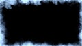 Smoke frame blue flame . Border fog mist texture effect for film , text or space Royalty Free Stock Photo