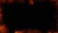 Smoke frame flame . Border fog mist texture effect for film , text or space Royalty Free Stock Photo