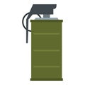 Smoke grenade icon isolated