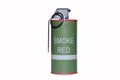 Smoke grenade on white background Royalty Free Stock Photo