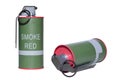 Smoke grenade on white background Royalty Free Stock Photo
