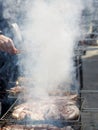 Smoke of grilled meat