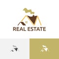 Smoke House Home Real Estate Housing Residence Logo Royalty Free Stock Photo