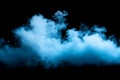 smoke illuminated with blue light on a black background Royalty Free Stock Photo