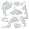 Smoke illustration set for special effects template