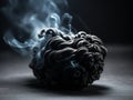 Smoke from incense on a black background. Close-up view Royalty Free Stock Photo