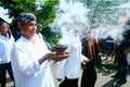 Smoke of incense at Carnival Seren Taun