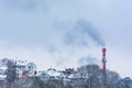 Winter Cityscape: Air Pollution and the Winter Snow