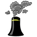 Smoke Industry Factory Chimney Smokestacks Air Pollution Environmental Danger Vector Illustration Royalty Free Stock Photo