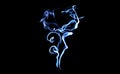 Smoke, isolated black background art Royalty Free Stock Photo