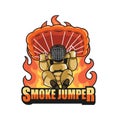 Smoke Jumpers are firefighters who parachute into wildfires logo