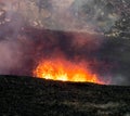 Smoke and lava rise from Kilauea crater in Hawaii