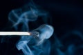 Smoke from a match that was just put out, Royalty Free Stock Photo