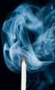 Smoke from a match that was just put out, Royalty Free Stock Photo