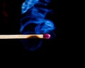 Smoke from a match that was just put out Royalty Free Stock Photo