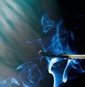 Smoke from a match that was just put out Royalty Free Stock Photo