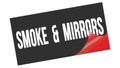 SMOKE & MIRRORS text on black red sticker stamp