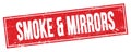 SMOKE & MIRRORS text on red grungy rectangle stamp Royalty Free Stock Photo