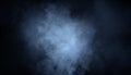 Blue fog and misty effect on black background. Smoke texture overlays