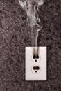 Smoke from the outlet