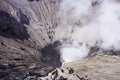 Smoke outs from a crater of mount Bromo Royalty Free Stock Photo