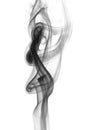 The smoke by paper burn in black and white color Royalty Free Stock Photo