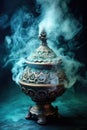 smoke patterns from an incense burner, soothing atmosphere Royalty Free Stock Photo