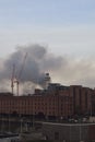 Smoke plumes above Liverpool city centre from huge fire