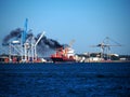 Environmental Smoke Pollution from Container Ship