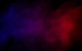 Smoke in red and blue light on black dark background Royalty Free Stock Photo