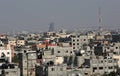 Smoke rises following an Israeli air strike in Khan Younis