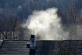 Smoke rising from a chimney