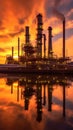 Smoke Rising From Coal-Fired Power Plants Against a Cloudy Sky Defocused Background