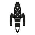 Smoke rocket icon simple vector. Space fire