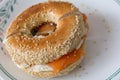 Smoke Salmon Cream Cheese Sesame Bagel