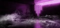 Smoke Sci Fi Blue Ultraviolet Purple Pink Futuristic Cyberpunk Glowing Retro Modern Vibrant Lights Laser Show Empty Stage Room