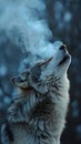 Smoke and Serenity: A Wolf\'s Meditative Hunt