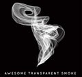 Smoke smooth light lines vector background. Eps 10.