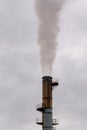 Smoke Stack Emits Smoky Pollution