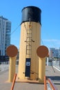 Smoke stack of historic steamship Royalty Free Stock Photo