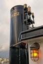 Smoke stack on steam ship Royalty Free Stock Photo