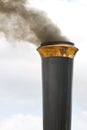 Smoke stack of a steam traction engine Royalty Free Stock Photo