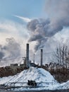 Smoke stacks Royalty Free Stock Photo