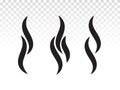 Smoke or steam flame shape for logo or icon design Royalty Free Stock Photo