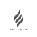 Smoke steam icon simple flat style vector illustration Royalty Free Stock Photo