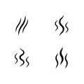 Smoke stream vector aroma icon smell set Royalty Free Stock Photo