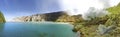 SMOKE OF SULFUR ON KAWAH IJEN VOLCANO Royalty Free Stock Photo