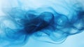 Smoke swirling effect. Ink drop in water on dark blue background. Generative AI Royalty Free Stock Photo