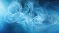 Smoke swirling effect. Ink drop in water on dark blue background. Generative AI Royalty Free Stock Photo